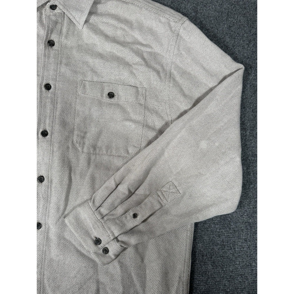 Territory Ahead Shirt Mens Large Gray Heavyweight Herringbone Stretch Casual - Picture 2 of 9